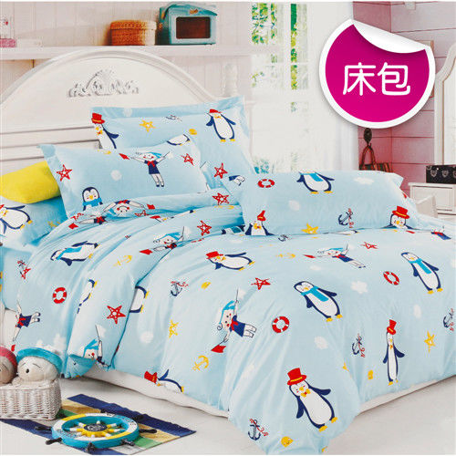 【R.Q.POLO】企鵝家族 絲棉柔-雙人加大床包枕套組(6X6.2尺)
