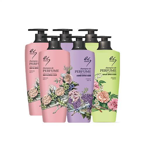 Elastine台灣限定三款奢華香水洗髮精6入組