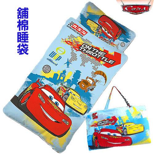 【閃電麥坤-CARS】旅行篇-舖棉幼教兒童睡袋(4*5尺-藍)