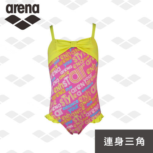 【限量】arena 女童連體三角泳裝 萊卡舒適帶內襯 速乾 官方正品 JMS5481WJA