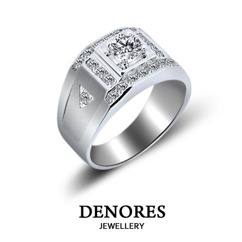 DENORES 沉著D/VS2 50分八心八箭美鑽男戒