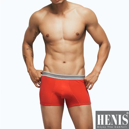 HENIS 6件組時尚型男立體剪裁平口褲  隨機取色713