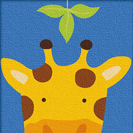 窩自在★兒童DIY創意油畫 動物系列(長頸鹿)