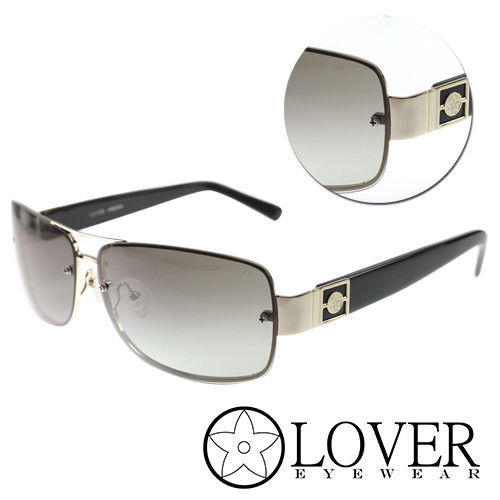 【Lover】精品金屬方框灰色太陽眼鏡(9121-C03)