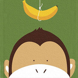 窩自在★兒童DIY創意油畫 動物系列(猴子)