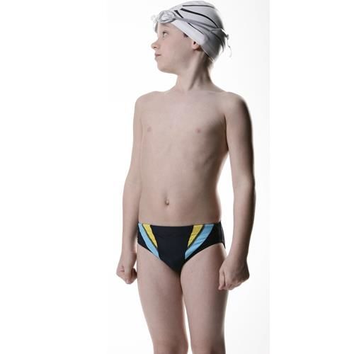 【SAIN SOU】競賽/泳隊/訓練兒童三角泳褲附泳帽S330