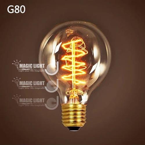 【光的魔法師 Magic Light】愛迪生鎢絲燈泡 G80 兩入裝(懷舊經典 110v)