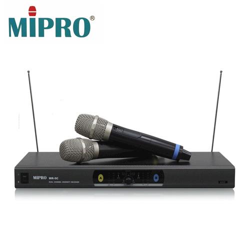 MIPRO VHF 雙頻道自動選訊無線麥克風(MR-5C)