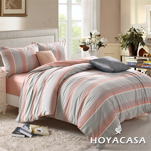 HOYACASA完美時光 水洗棉加大四件式被套床包組