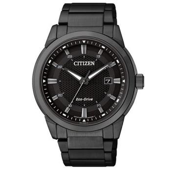 CITIZEN 星辰 光動能都會時尚腕錶/黑/42mm/BM7145-51E