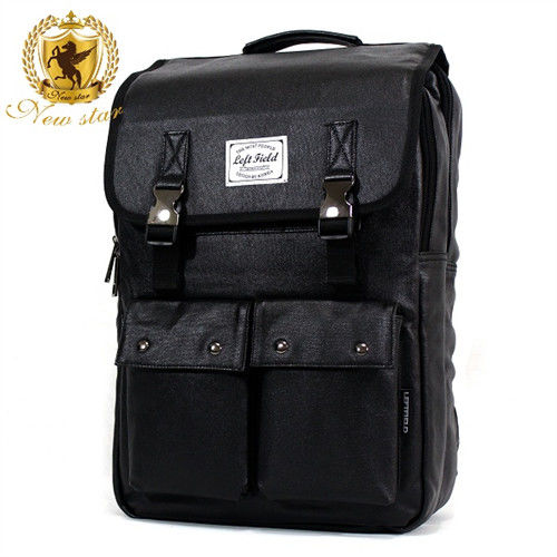 NEW STAR 韓系學院質感雙金屬扣口袋電腦包後背包 BK158