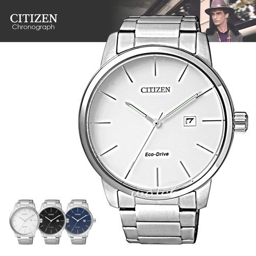 【CITIZEN 日系星辰】完美錶款 光動能 簡單俐落腕錶(BM6960-56A)
