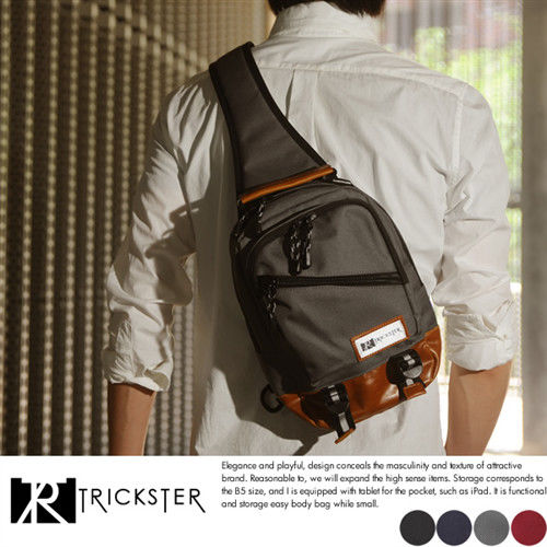 【TRICKSTER】日本品牌 斜背包7個口袋 腳踏車包 B5 單肩背包 多夾層機能包【tr1454】