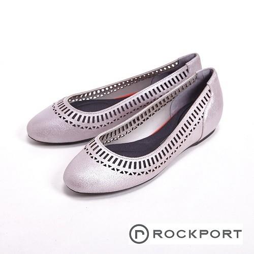 Rockport 真皮休閒平底女鞋-白