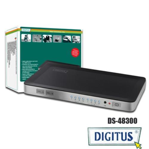 曜兆DIGITUS HDMI ~超高解析四入二出切換器(付遙控器)