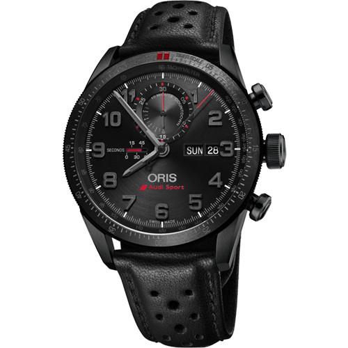 Oris Audi Sport 鈦限量賽車聯名計時腕錶-黑/44mm 0177876617784-SetLS