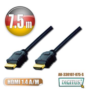曜兆DIGITUS HDMI 1.4a圓線7.5公尺typeA