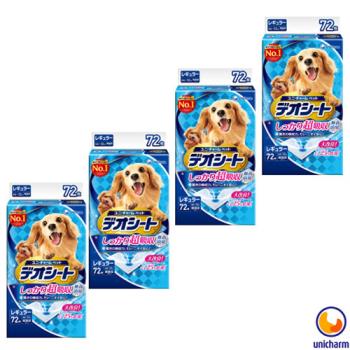 【Unicharm】日本消臭大師 超吸收狗尿墊 M72片 X 4包