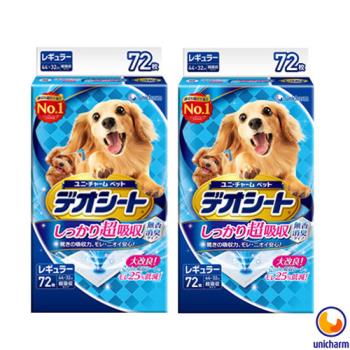 【Unicharm】日本消臭大師 超吸收狗尿墊 M72片 X 2包