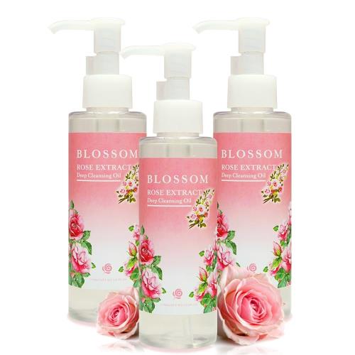 BLOSSOM 玫瑰植萃淨白保濕煥采深層潔顏油(150ML/瓶)*3件組