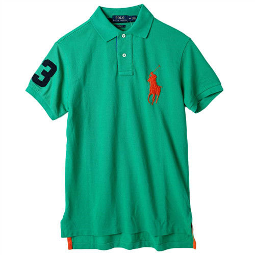 Ralph  Lauren 男士短袖3號POLO衫修身款 亮綠(S-XL)