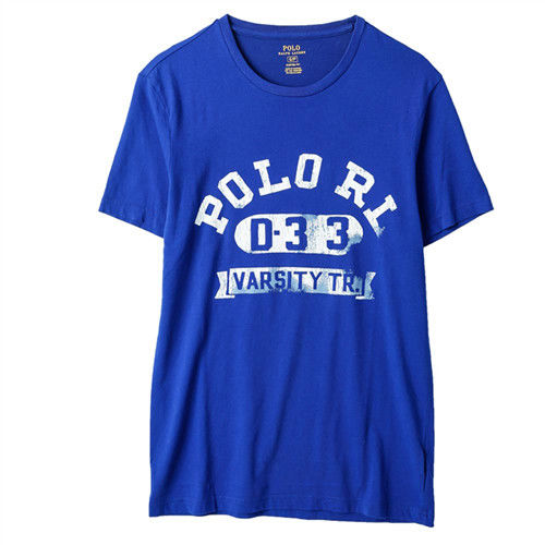 Ralph  Lauren POLO字樣圓領短袖T恤 寶藍(S-XL)