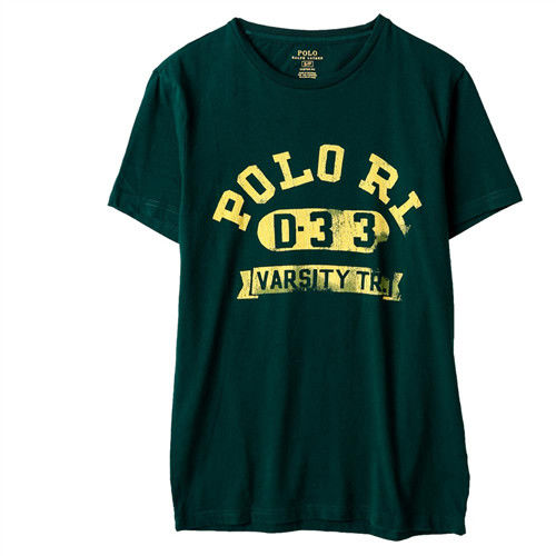 Ralph  Lauren POLO字樣圓領短袖T恤 墨綠(S-XL)