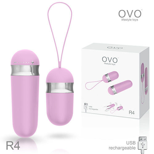 德國OVO R4 艾莎 5段變頻 多功能 陰蒂刺激無線遙控跳蛋 充電式 粉
