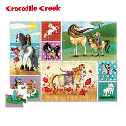 【美國Crocodile Creek】大型地板拼圖-原野風情