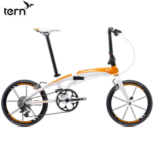 Tern Verge X10 鋁合金折疊單車20吋10速-白底橘標