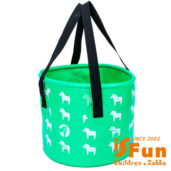 【iSFun】露營戲水＊動物大容量摺疊水桶袋/二色可選12L