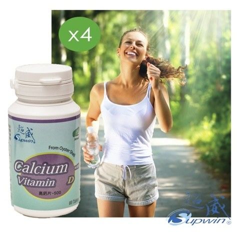 【超威】高單位鈣片+D3/60錠4瓶組