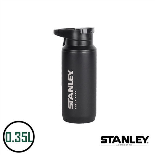 【美國Stanley】不鏽鋼保溫瓶／登山系列 Switchback單手真空保溫杯 0.35L(削光黑)