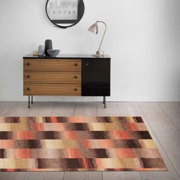 【范登伯格】巴菲特現代視覺地毯-(橘褐)-100x150cm