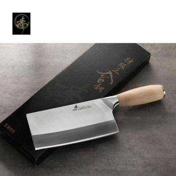 臻 刀具 三合鋼系列中式菜刀小剁刀(橡木柄)