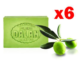 【dalan】純橄欖油手工皂經典禮盒（橄欖皂x6+贈送台灣土產天然絲瓜條）