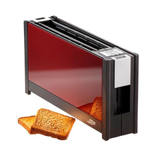 (德國原裝)ritter volcano 5 晶湛強化玻璃烤麵包機 明紅