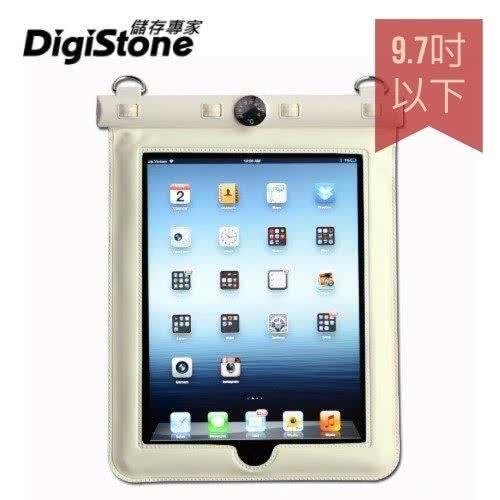 DigiStone iPad 9.7吋平板電腦防水袋/保護套/可觸控(溫度計型)適9.7吋以下平板-白色
