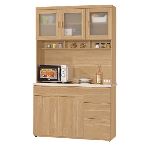 Boden-維克德4尺石面收納餐櫃(上+下整組)