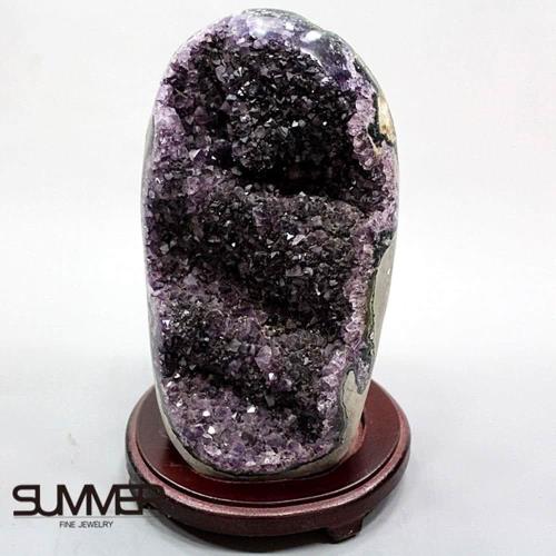SUMMER寶石  5A級烏拉圭紫晶鎮《3.4kg》(頂級深紫色 7B-88)