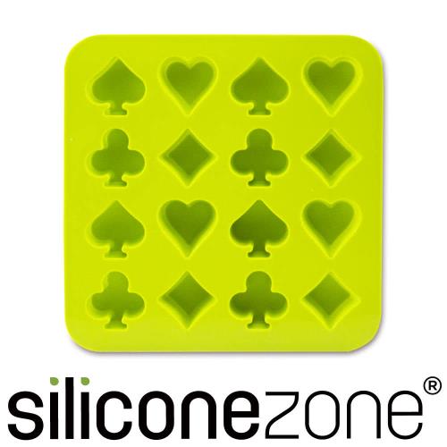 【Siliconezone】施理康耐熱撲克造型巧克力模/冰模-綠色