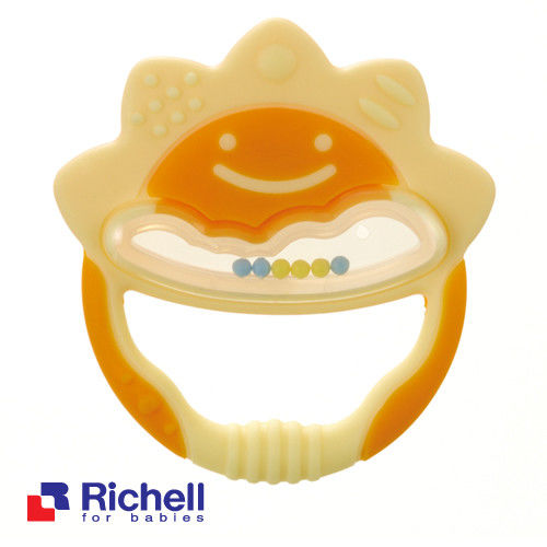 任-Richell日本利其爾 固齒器-橘黃色一般型(盒裝)