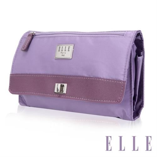 【ELLE】法式淑女優雅時尚收納包/側背包/腰包(香檳紫 EL82352-24)