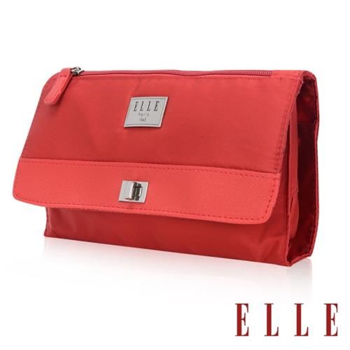 【ELLE】法式淑女優雅時尚收納包/側背包/腰包(鮮紅色 EL82352-01)