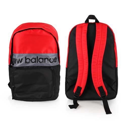 【NEWBALANCE】運動後背包-雙肩包 肩背包 18吋筆電 黑紅