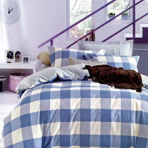 【情定巴黎】卡爾菲特 100%精梳純棉雙人四件式床包被套組-獨立筒適用
