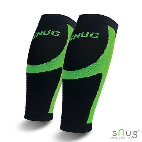 【SNUG運動壓縮系列】 健康運動壓縮小腿套 贈鞋墊貼（亮綠 S/M/L/XL/XXL)