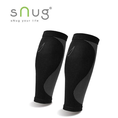【SNUG運動壓縮系列】 健康運動壓縮小腿套 贈鞋墊貼  黑灰S-XL（C012）