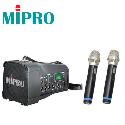 MIPRO超迷你肩掛式雙無線喊話器(雙麥克風) MA-100DB