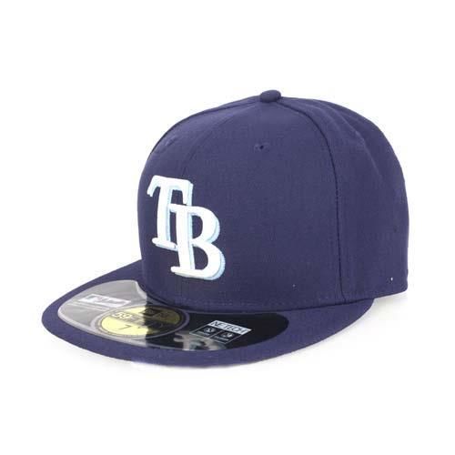 【MLB】NEW ERA 光芒隊帽-AC- 59FIFTY 丈青水藍白